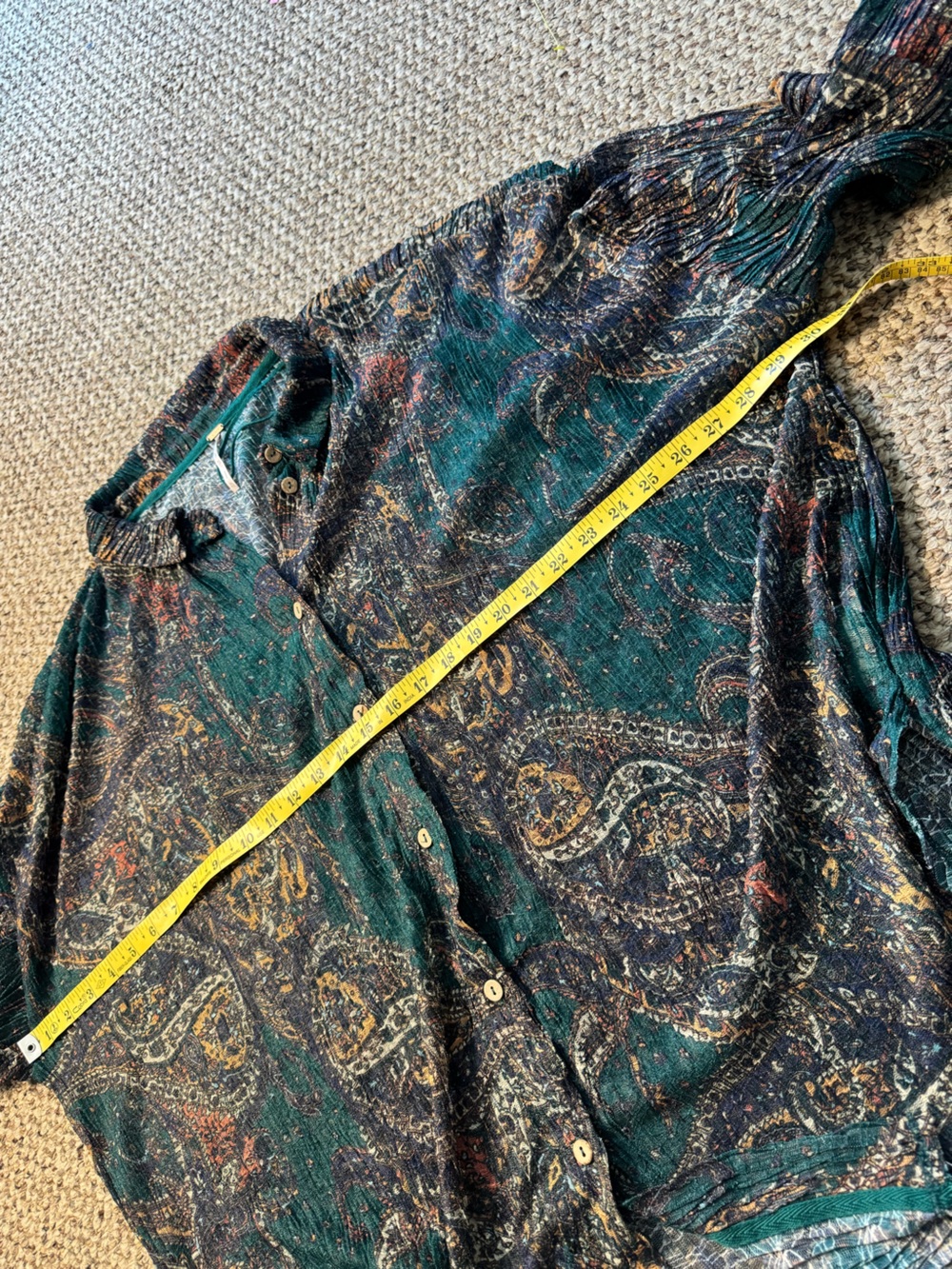Free People My Best Top Sheer Paisley Tunic size XL - Picture 10 of 11